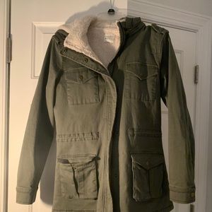 Kathleen Shearling Lined Cargo Jacket